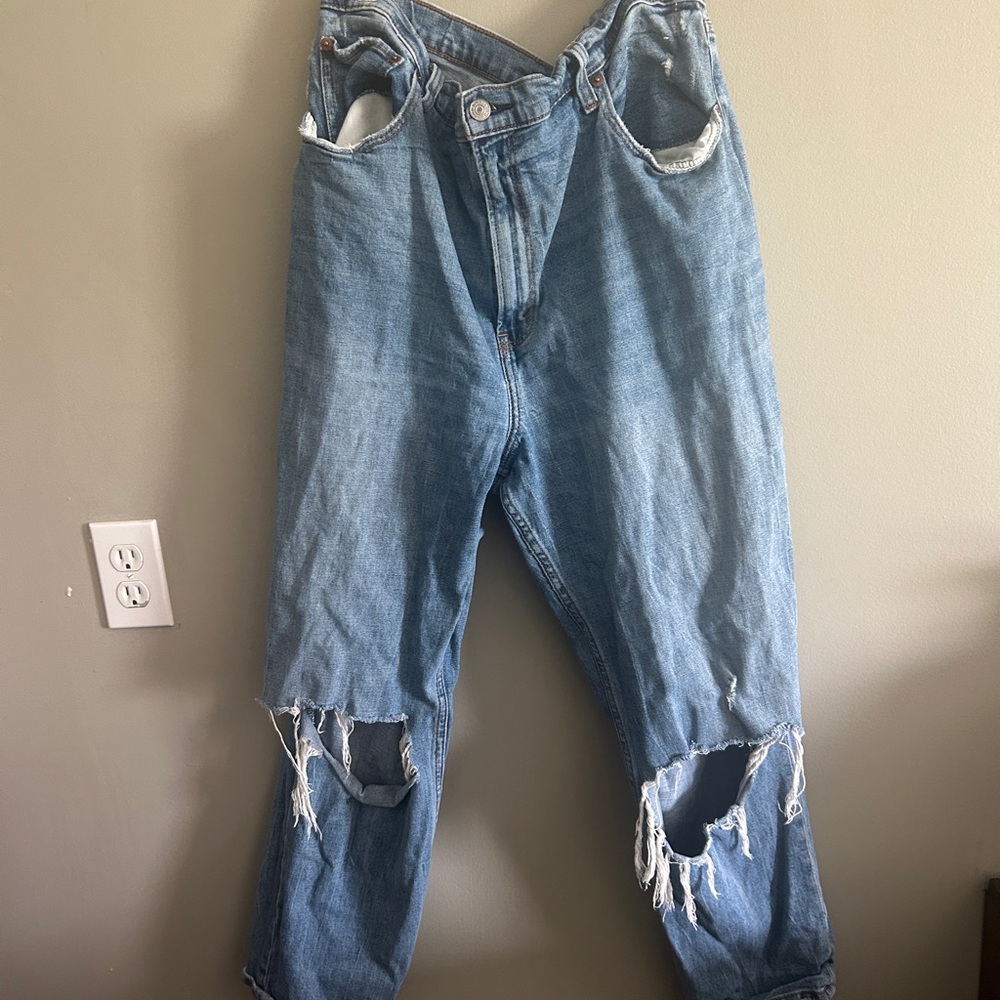 Abercrombie & Fitch Light Blue High-Rise Jeans